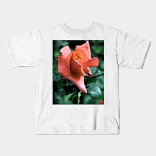 Orange Rose Bud Kids T-Shirt